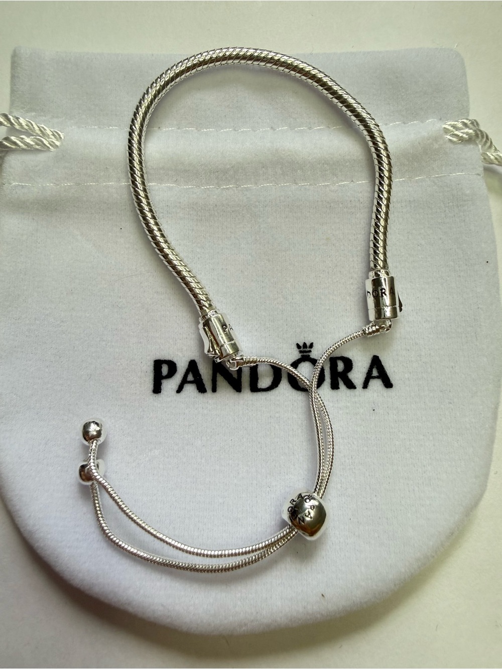 Pandora Snake Chain Slider Bracelet
Sterling silver